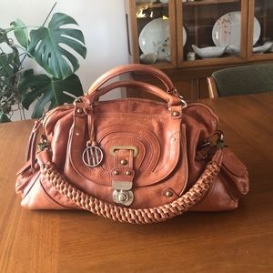Hayden-Harnett Trophy Satchel in Terracotta